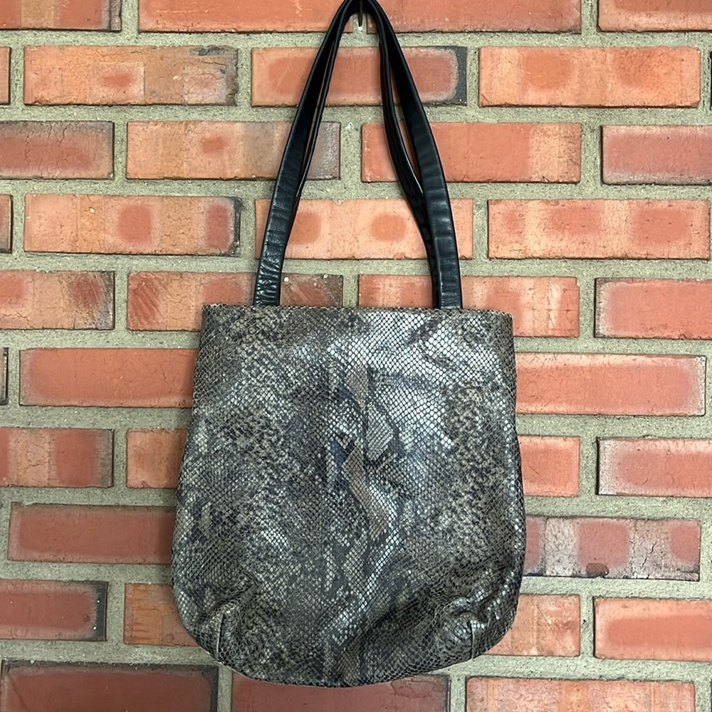 Gia made in Italy python bag real snake leather excellent condition green brwn b